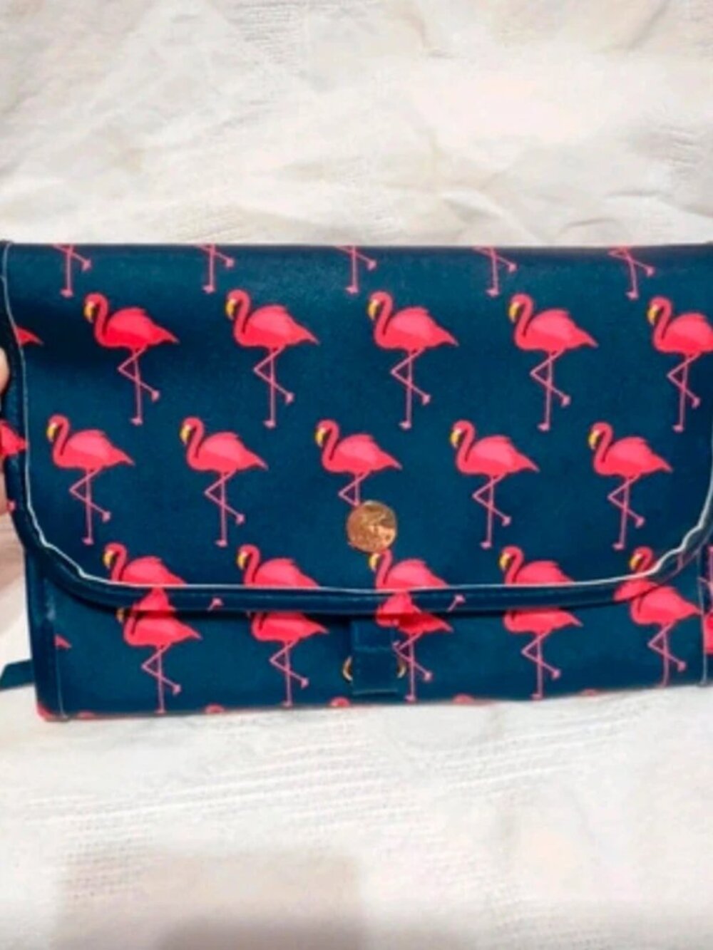 Debney Lee flamingo travel make up bag